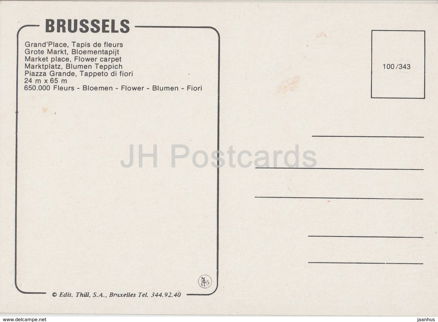 Brüssel - Grand Place - Tapis de Fleurs - Marktplatz - Blumenteppich - Belgien - unbenutzt