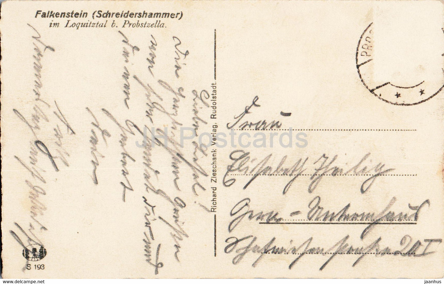 Falkenstein - Schreidershammer - im Loquitztal b Probstzella - old postcard - Germany - used