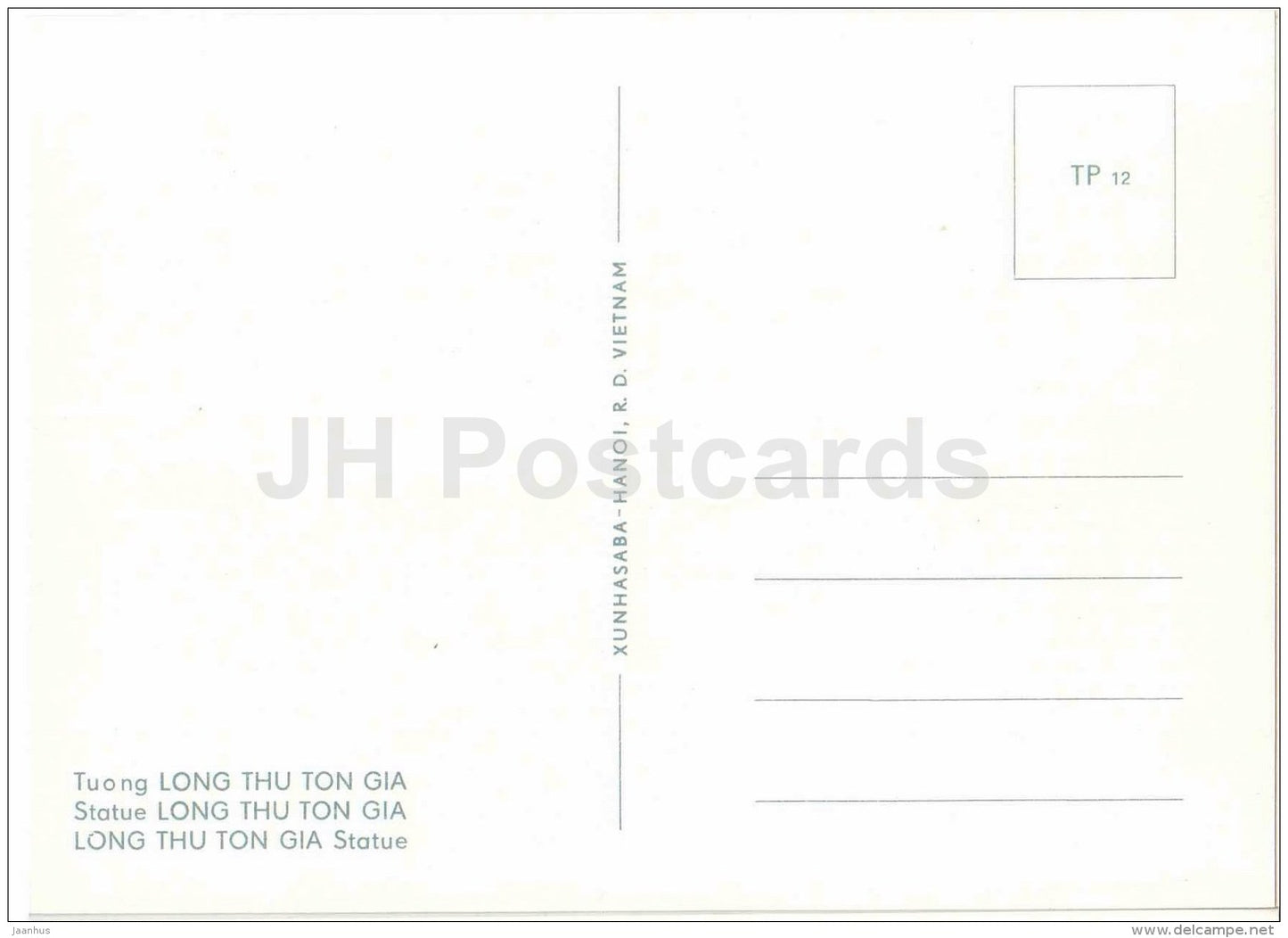statue Long Thu Ton Gia - Tay Phuong Pagoda - sculptures figures - Buddhism - religion - Vietnam - unused - JH Postcards