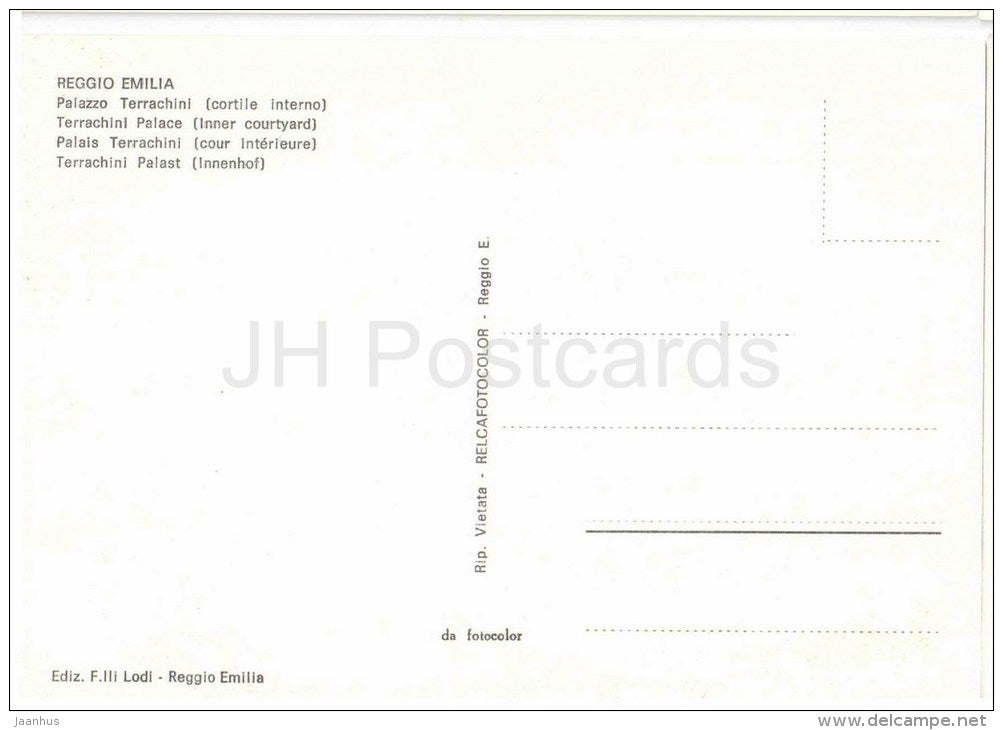 Palazzo Terrachini , cortile interno - Terrachini Palace - Reggio Emilia - Emilia-Romagna - Italia - Italy - unused - JH Postcards