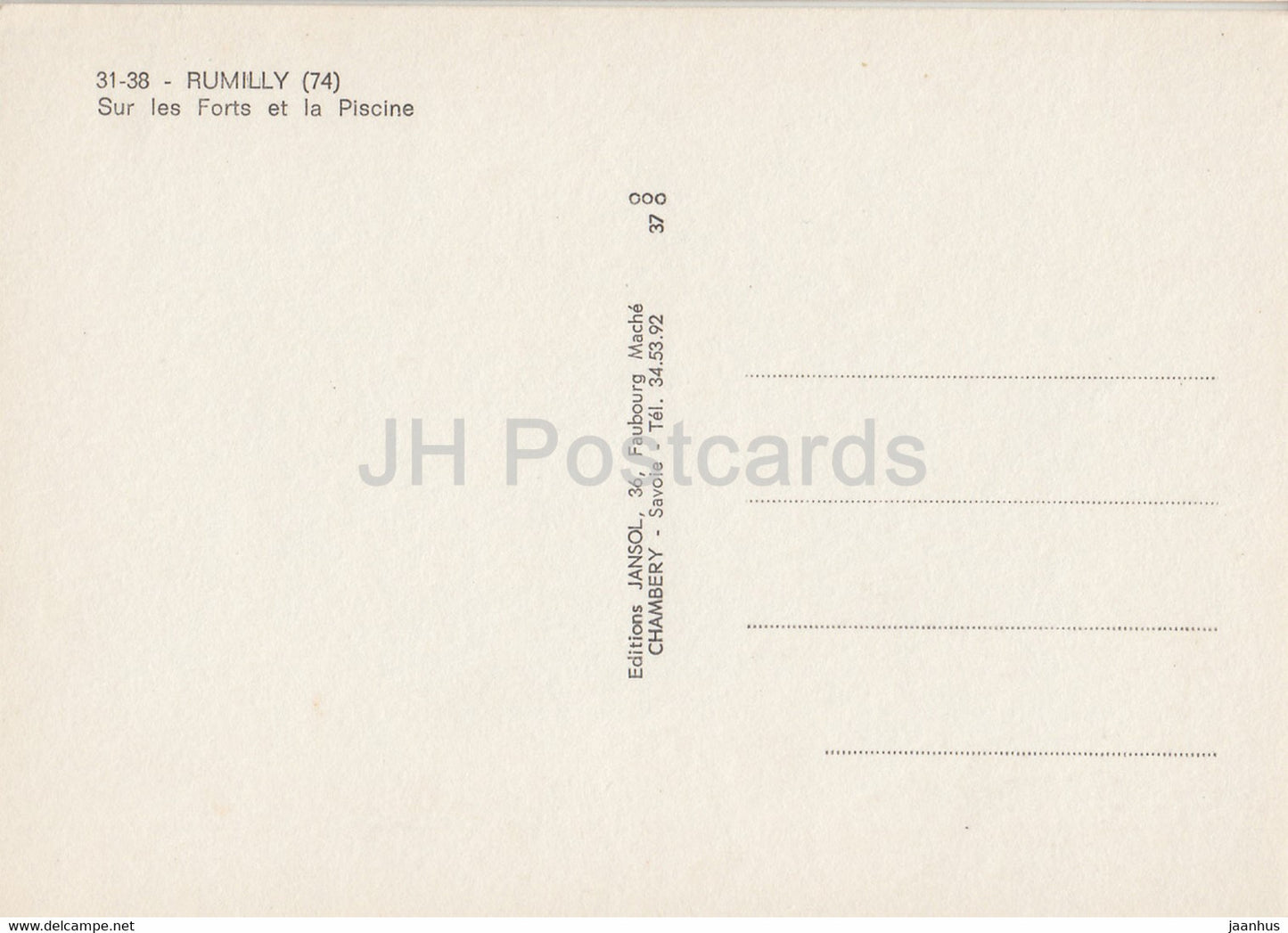 Rumilly - Sur les Forts et la Piscine - pool - France - unused
