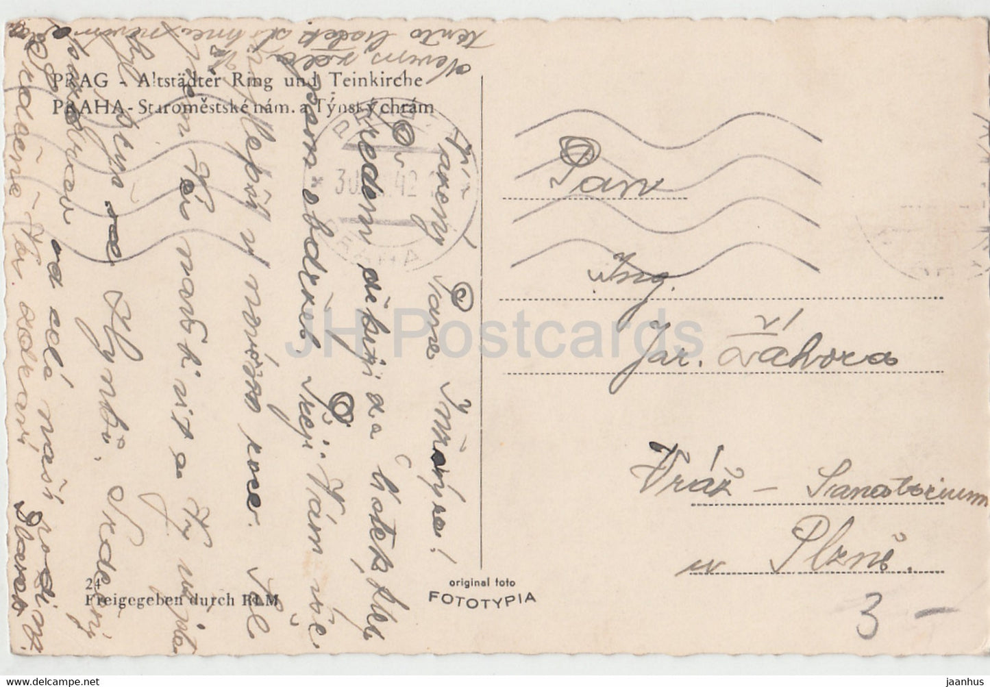 Praha - Prague - Staromestske nam Tynsky chram - 24 - old postcard - Czech Republic - used