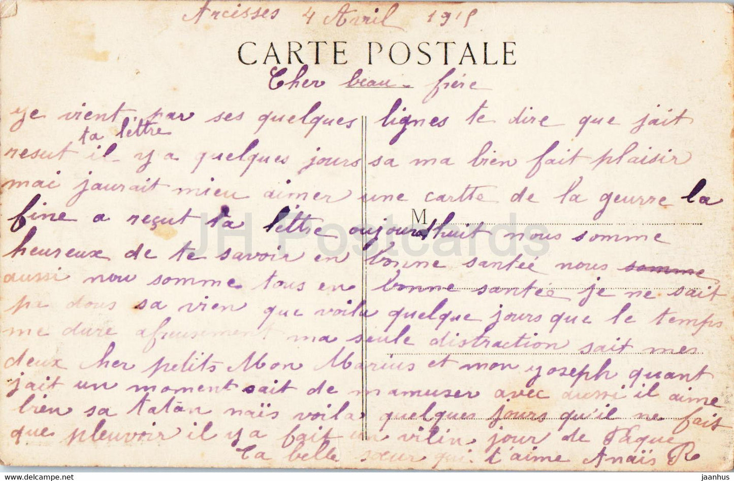 Arcisse de Saint Chef - Le Lac et Grussilieu - old postcard - 1918 - France - used