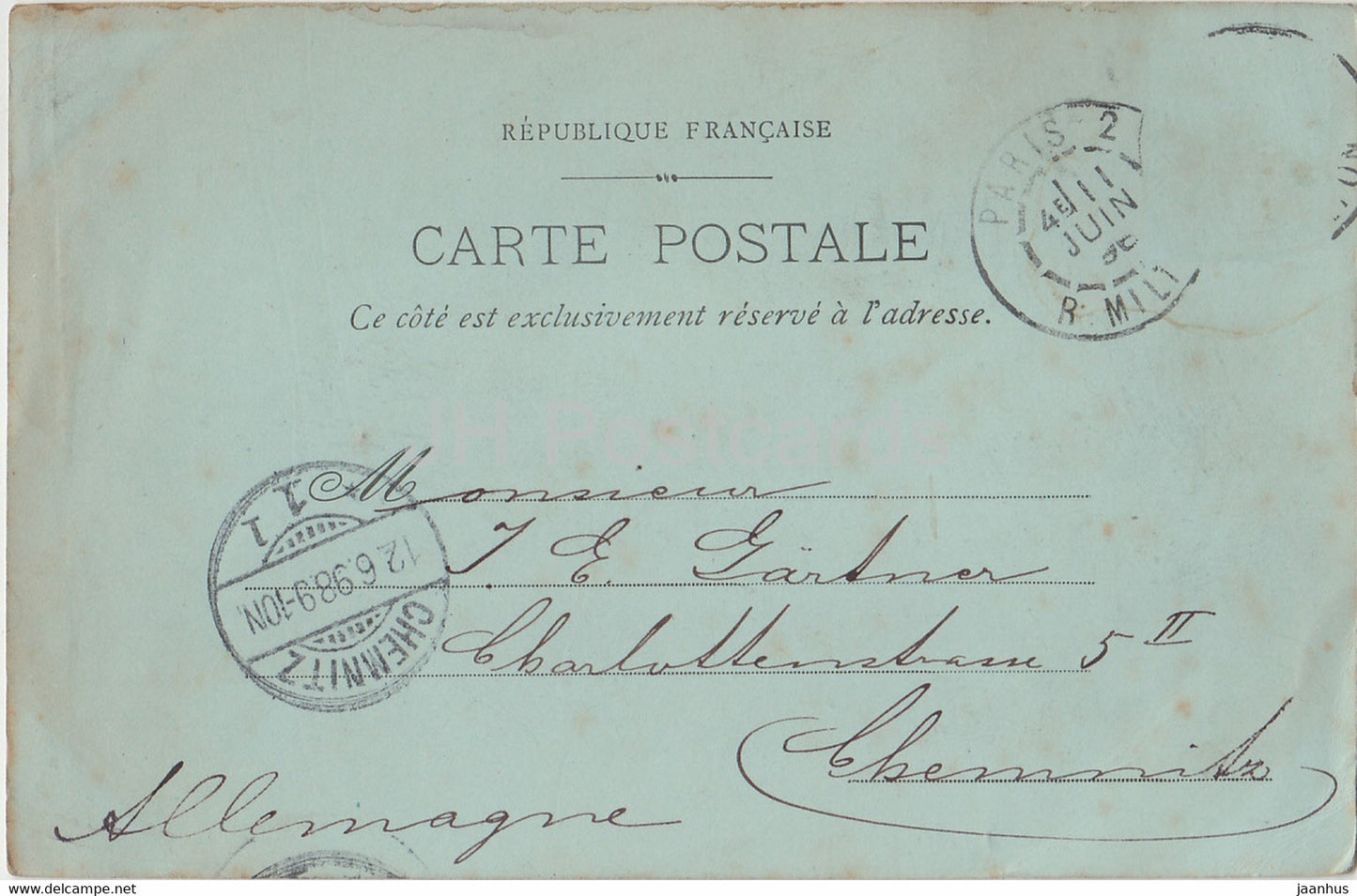 Paris - Les Invalides - alte Postkarte - 1898 - Frankreich - gebraucht