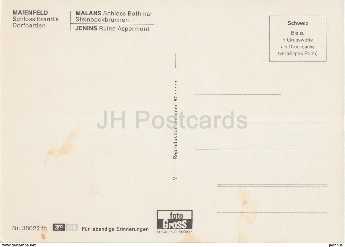 Gruss aus der Bundner Herrschaft - Maienfeld - Malans - Jenins - multiview - Suisse - inutilisé