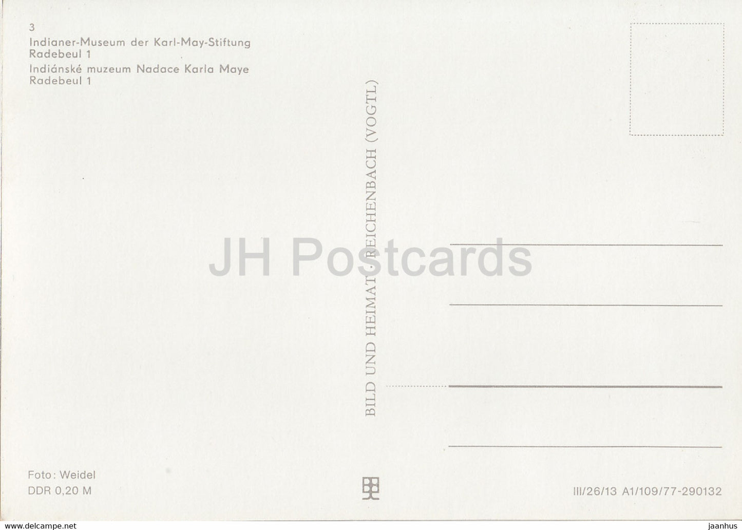 bear - Indianer Museum Radebeul - DDR Germany - unused