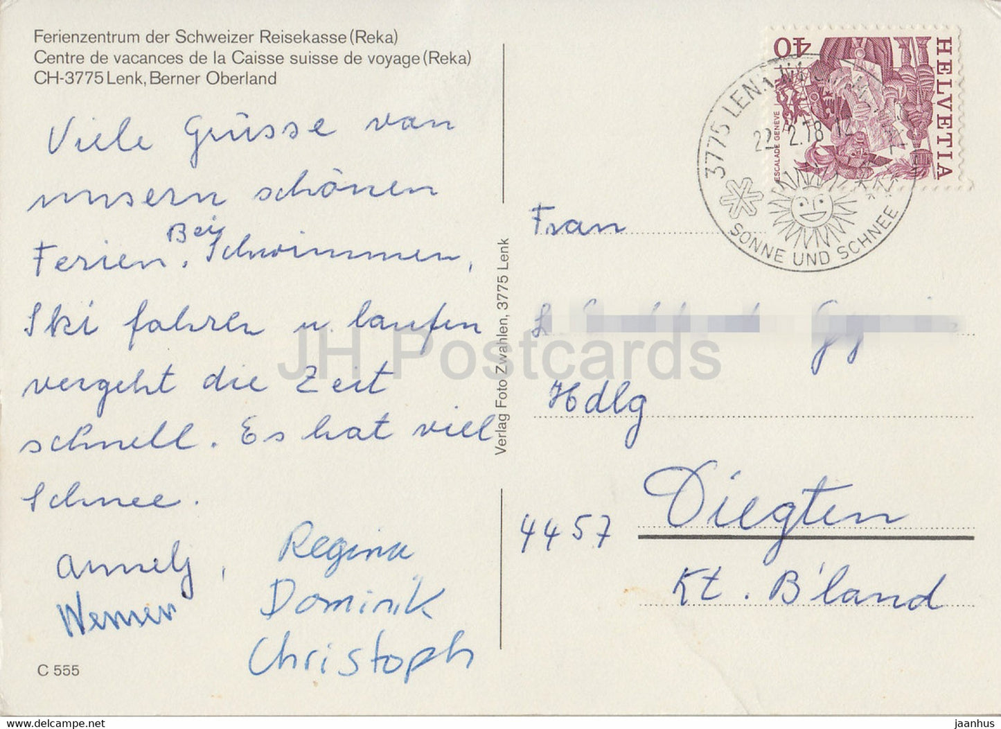 Ferienzentrum der Schweizer Reisekasse Reka - 1978 - Switzerland - used