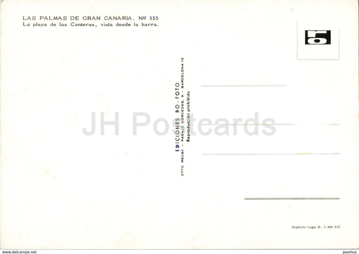 Las Palmas de Gran Canaria - La Playa de Las Canteras - vista desde la barra - hydrobike - bateau - 555 - Espagne - inutilisé