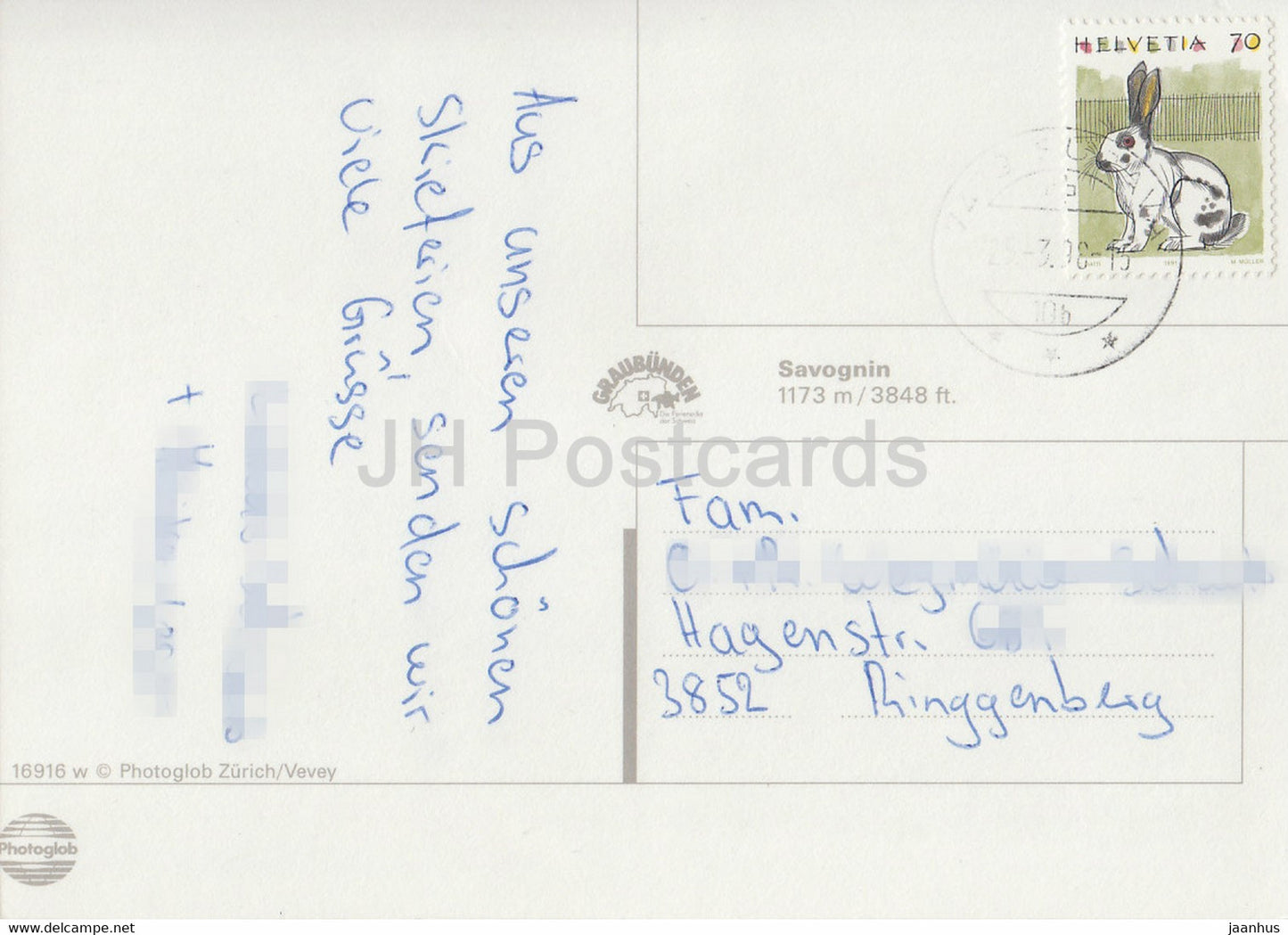 Mein Ziel Savognin - téléphérique - multiview - 1998 - Suisse - d'occasion