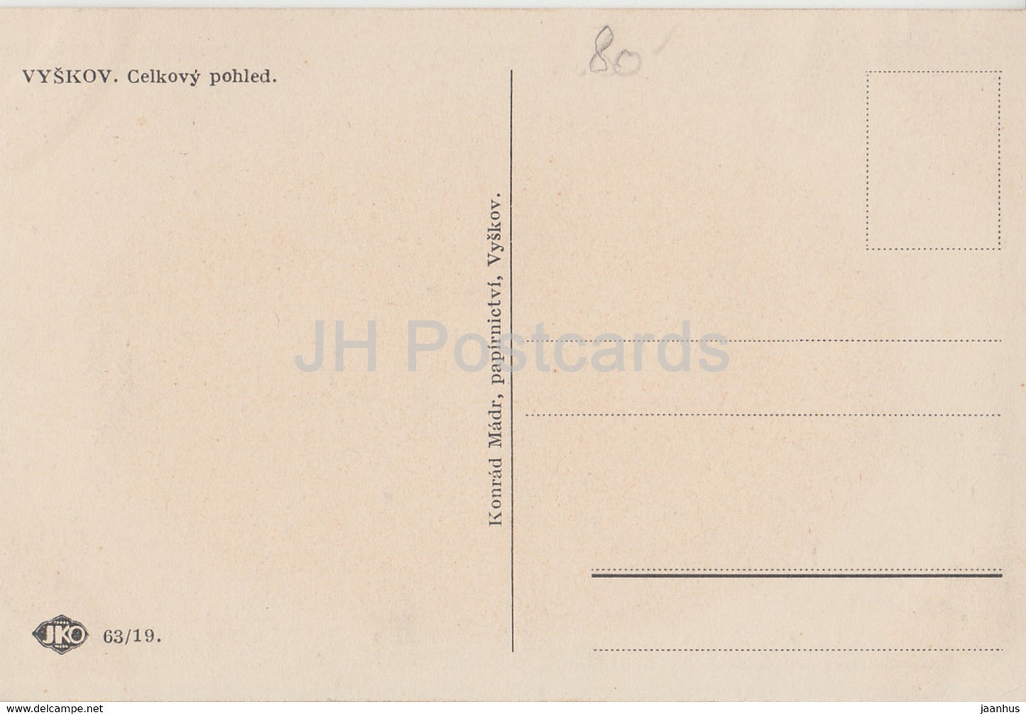 Vyskov - Celkovy Pohled - old postcard - Czech Republic - unused