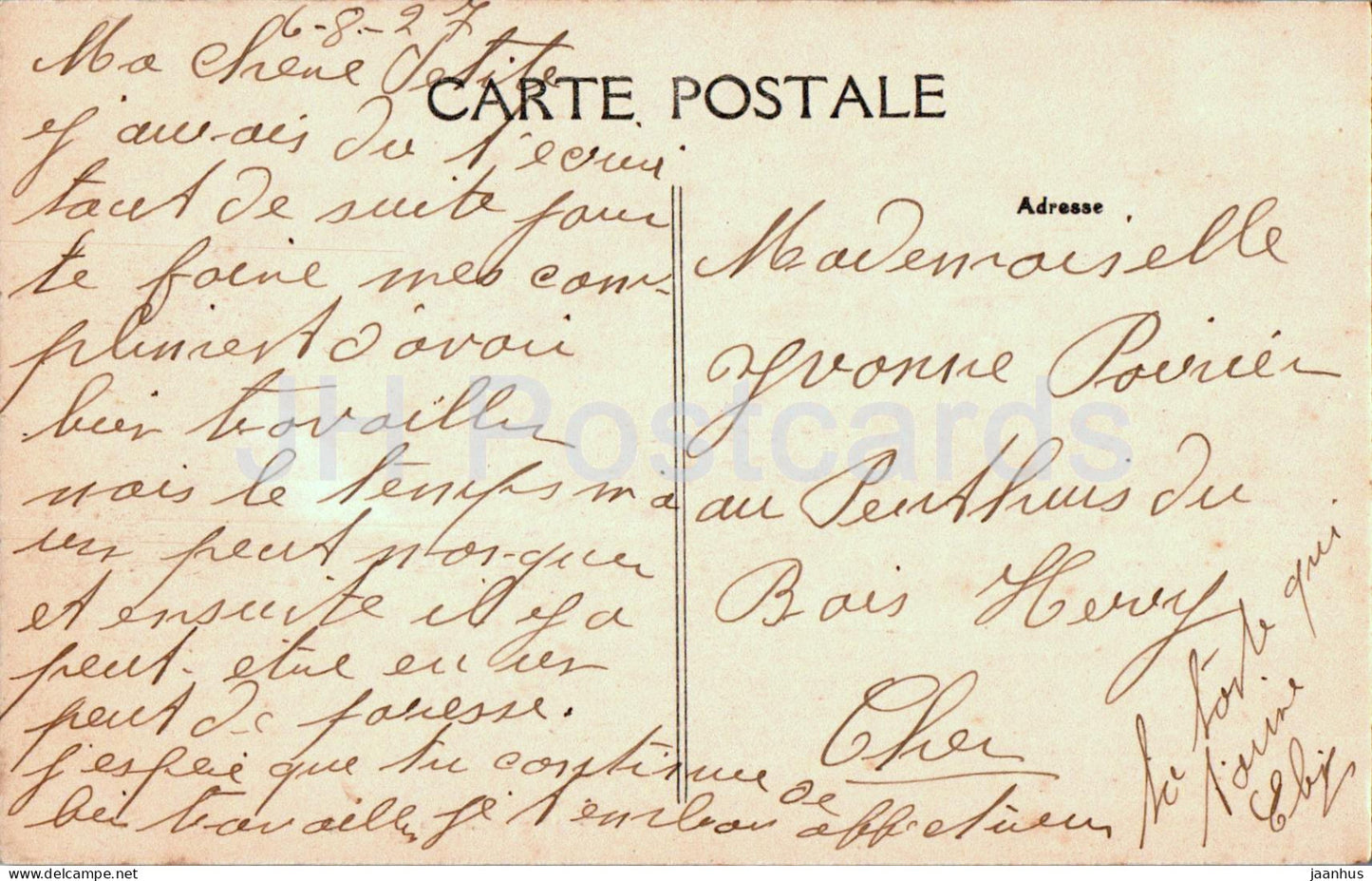 Port Breton - Dinard - Le Chateau - château - carte postale ancienne - 1927 - France - occasion