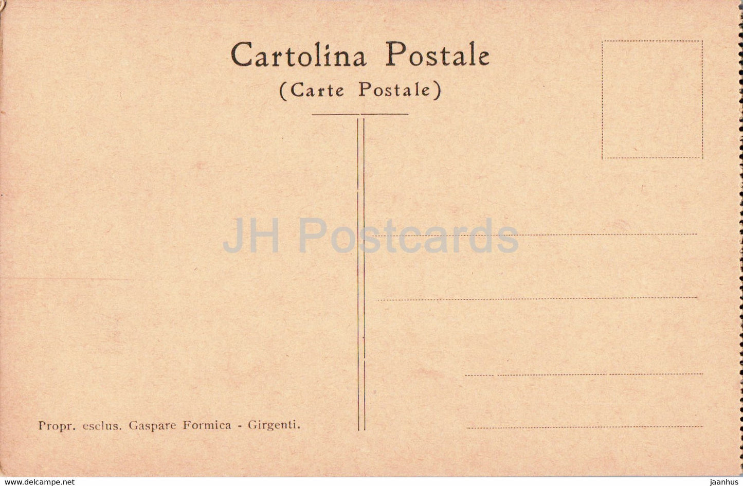 Girgenti - Avanzi del Tempio d'Ercole - Temple d'Hercule - monde antique - carte postale ancienne - Italie - inutilisé