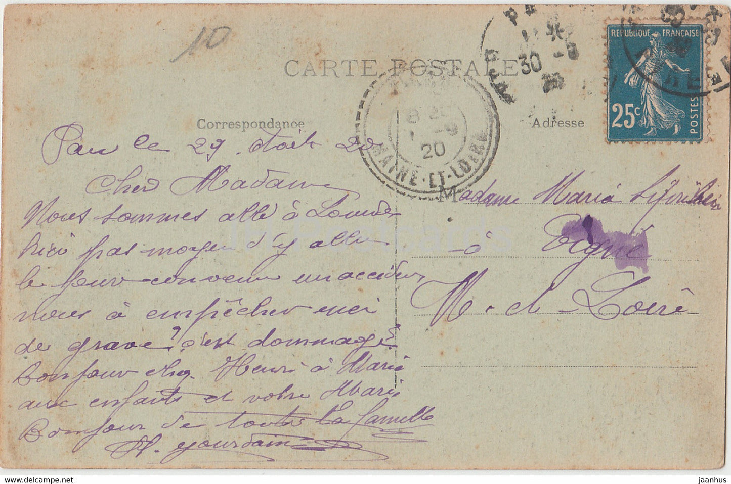 Les Pyrenees - Lourdes - L'Esplanade - 14 - alte Postkarte - 1920 - Frankreich - gebraucht