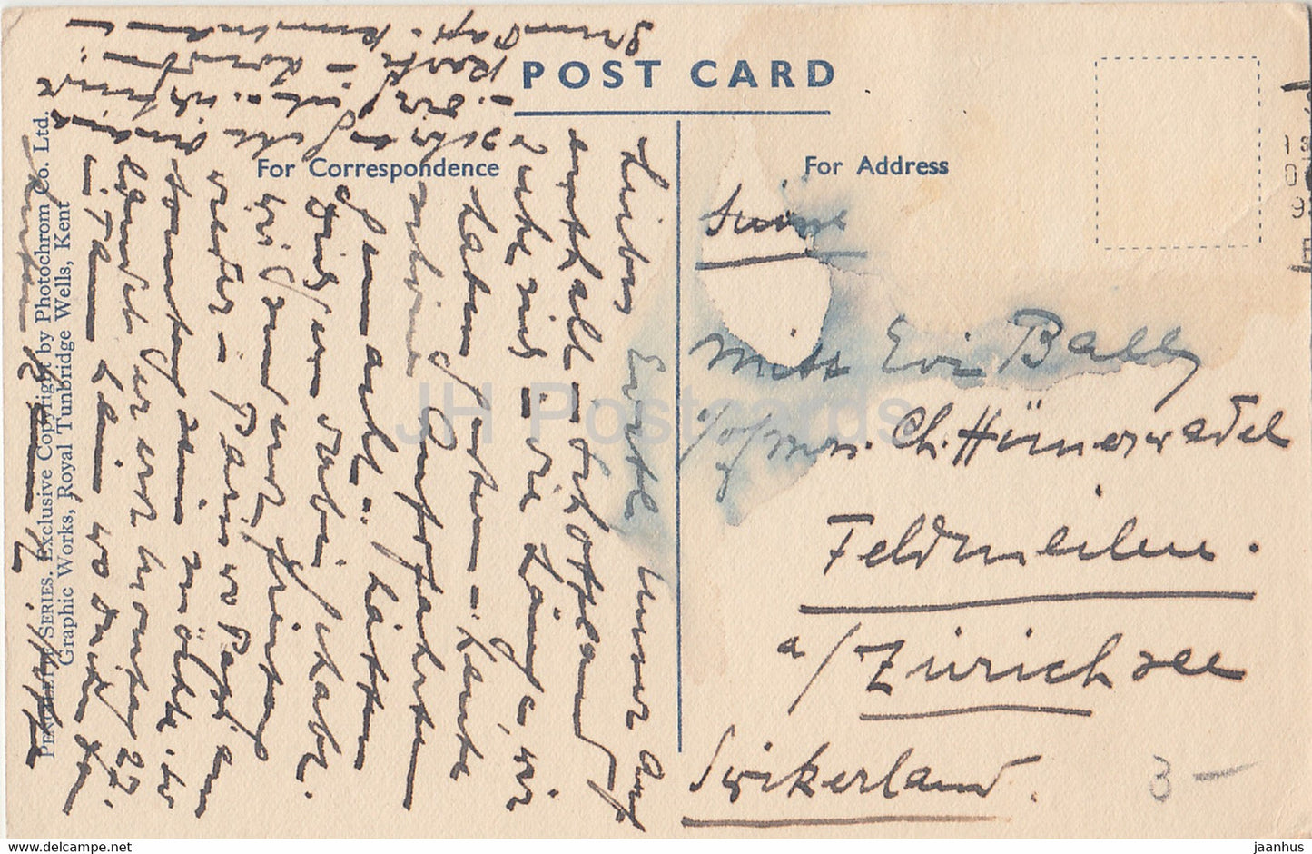 London - The Tower and Tower Bridge - illustration - Photochrom - old postcard - England - United Kingdom - used