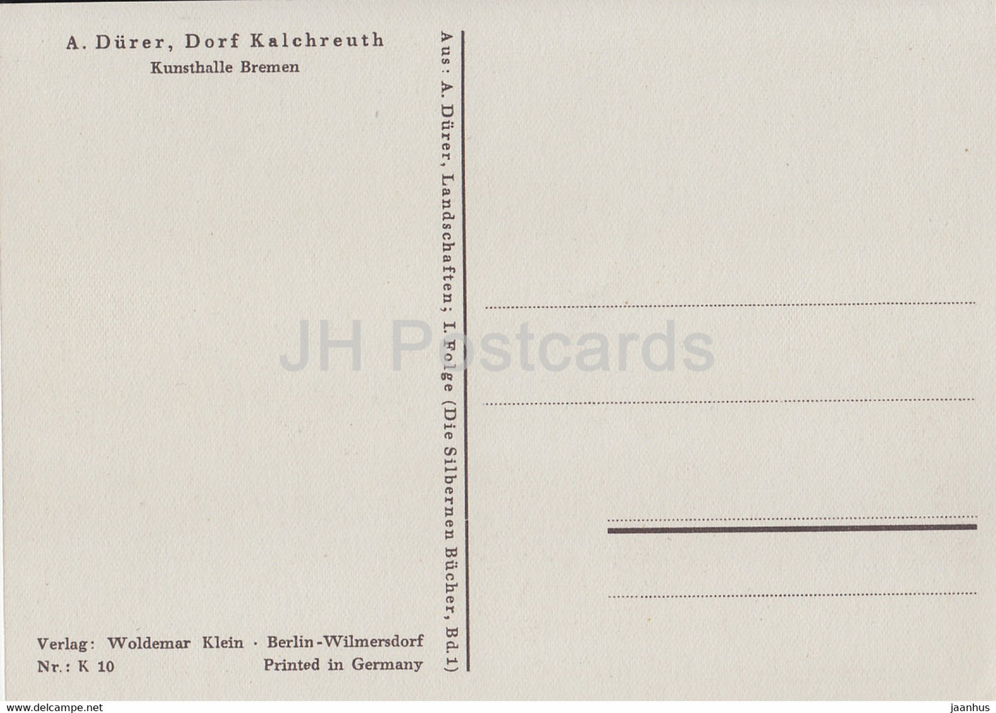 peinture d'Albrecht Durer - Dorf Kalchreuth - village - Art allemand - Allemagne - inutilisé