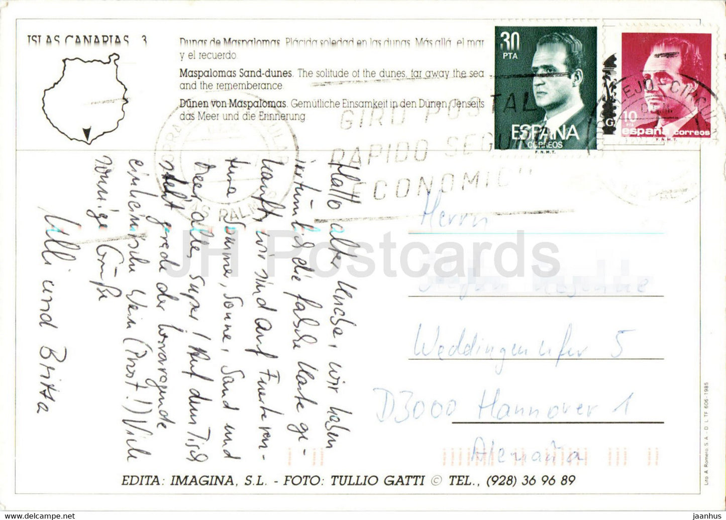 Islas Canarias - Dunas de Maspalomas - 3 - Spain - used