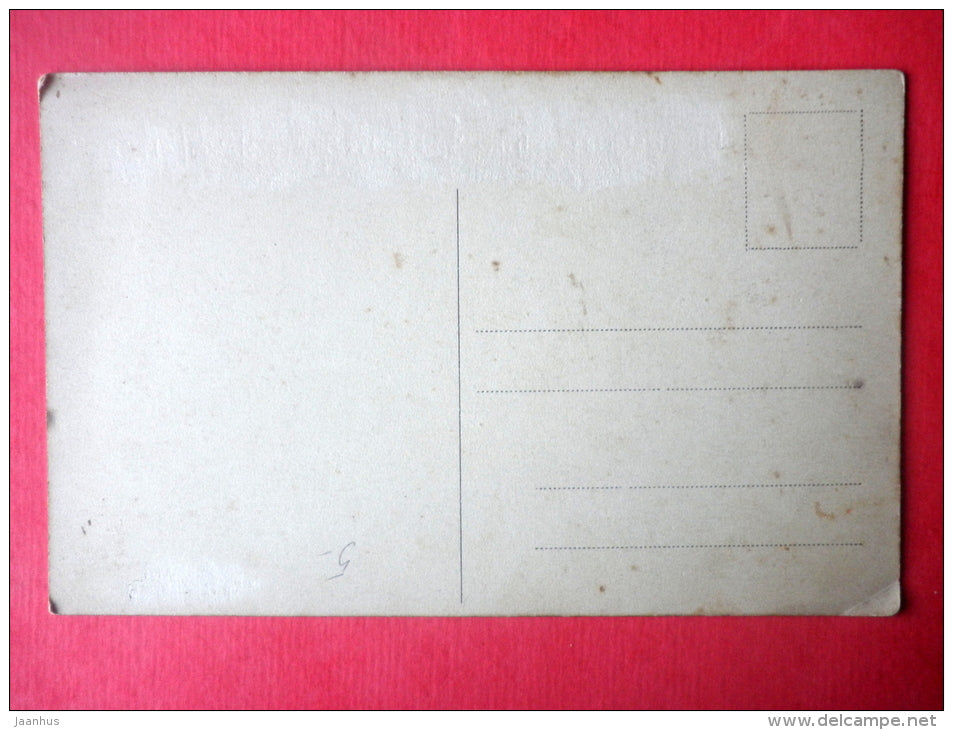 young woman - photo - old postcard - unused - JH Postcards