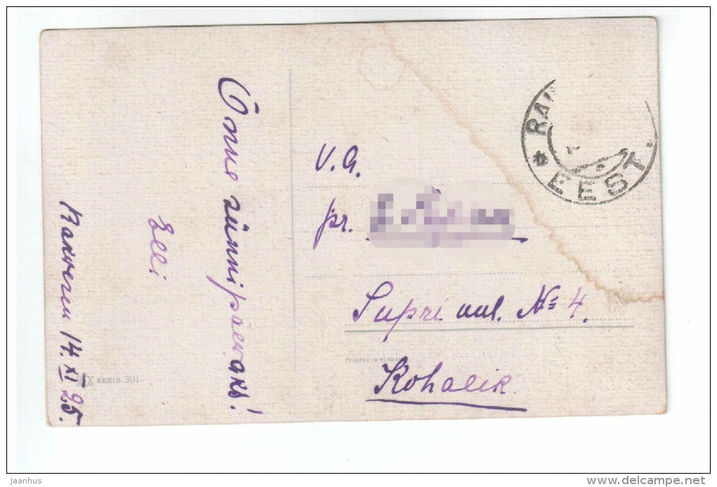 illustration by H. Lissmann - mountains - Serie 301 - old postcard - circulated in Estonia 1925 Rakvere - used - JH Postcards