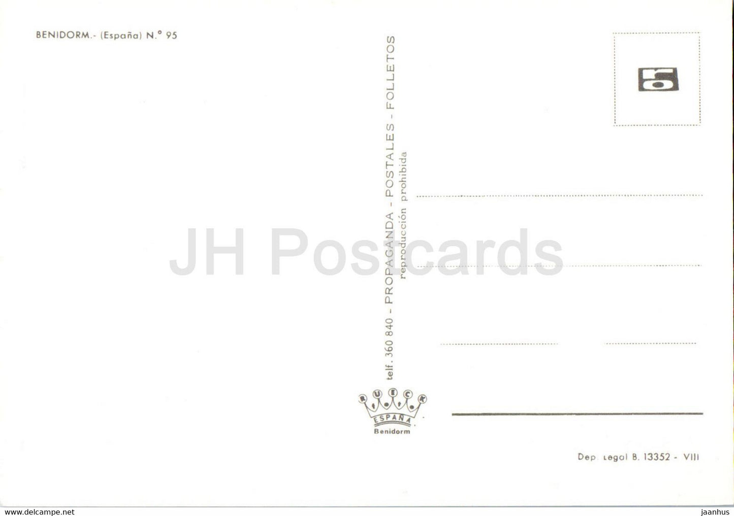 Recuerdo de Benidorm - Multiview - 95 - Spanien - unbenutzt