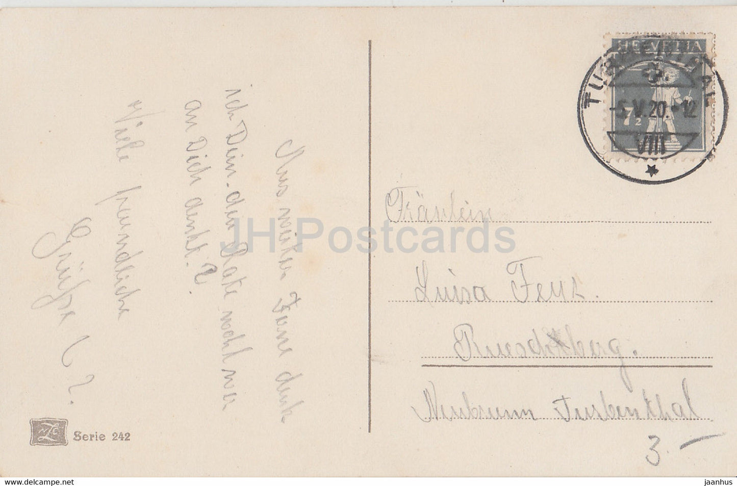 lilac in a vase - flowers - NZG Serie 231 - old postcard - 1920 - used