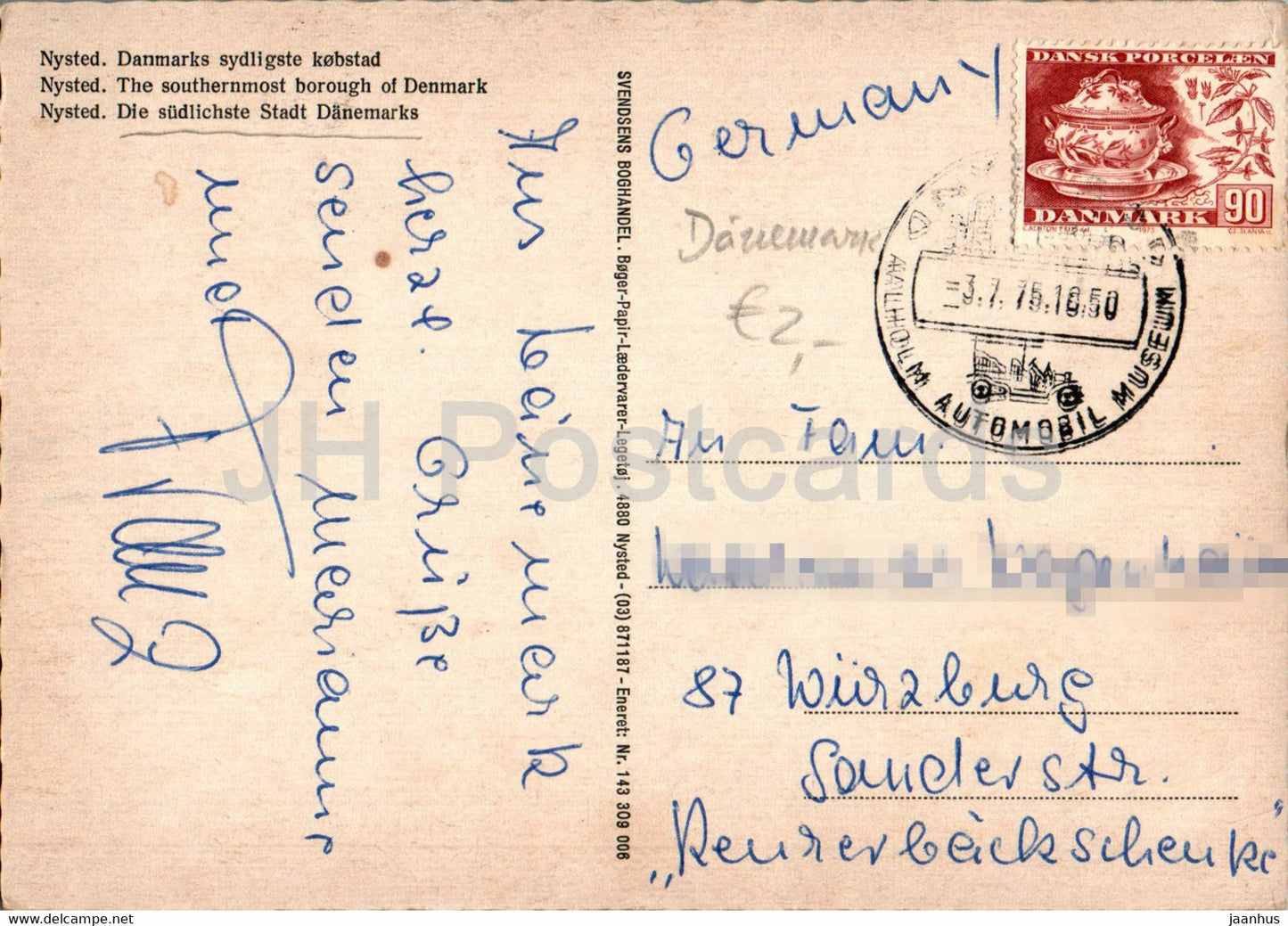 Nysted - Danmarks sydligste kobstad - The southernmost borough of Denmark - multiview - 1975 - Denmark - used