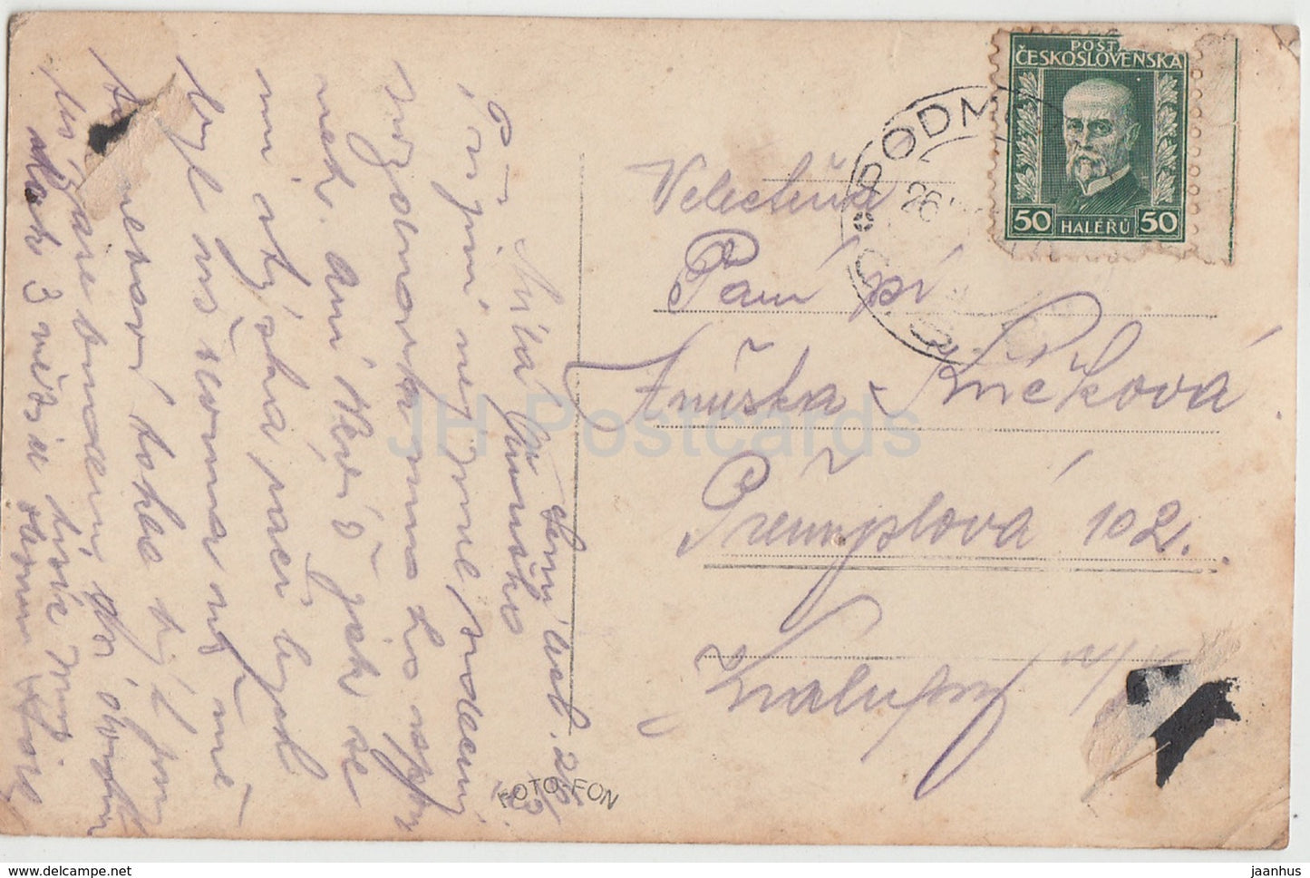 Partie na Riegrove stezce - Semily - Zel Brod - 9686 - old postcard - 1926 - Czech Republic - used