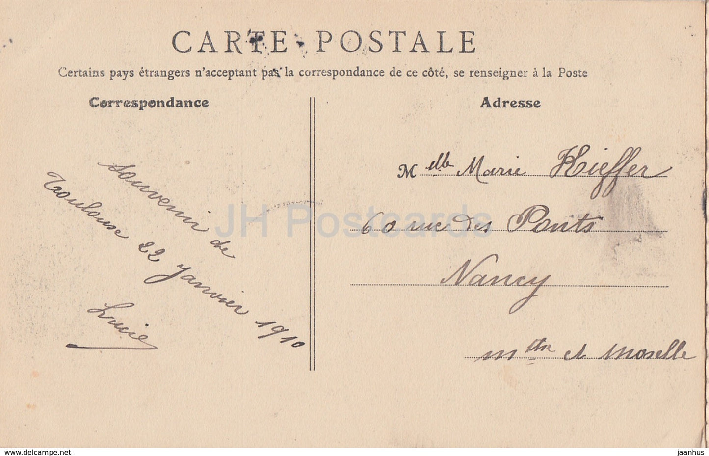 Toulouse - Jardin des Plantes - ancienne Porte de la Ville - 38 - 1910 - old postcard - France - used