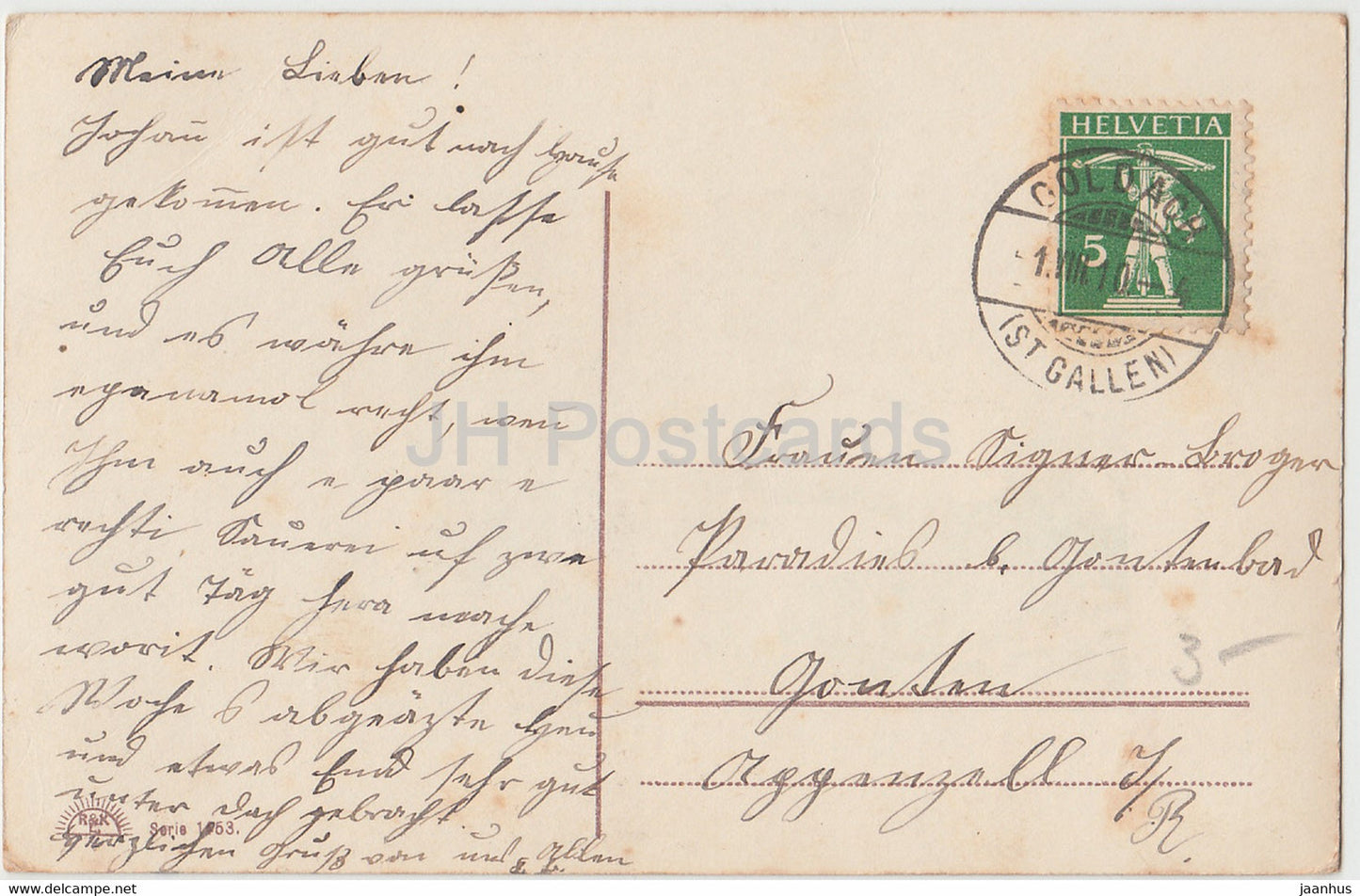 boy - children - Serie 1753 - old postcard - 1910 - used