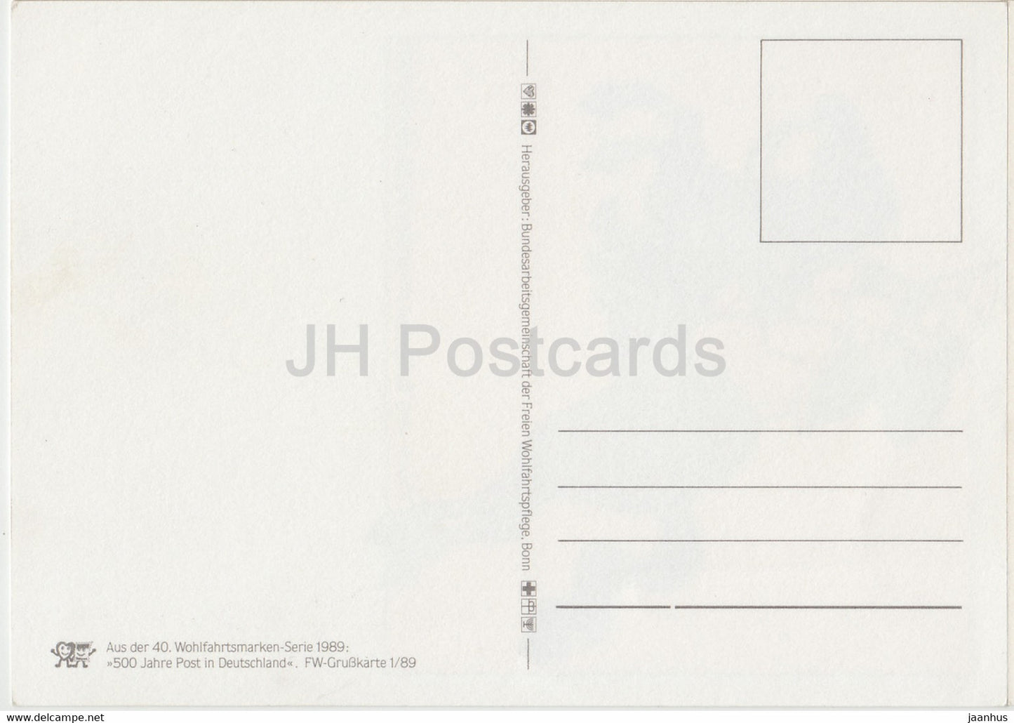 Thurn und Taxisscher Postreiter im 18 Jahrhundert - cheval - illustration - 1989 - Allemagne - inutilisé