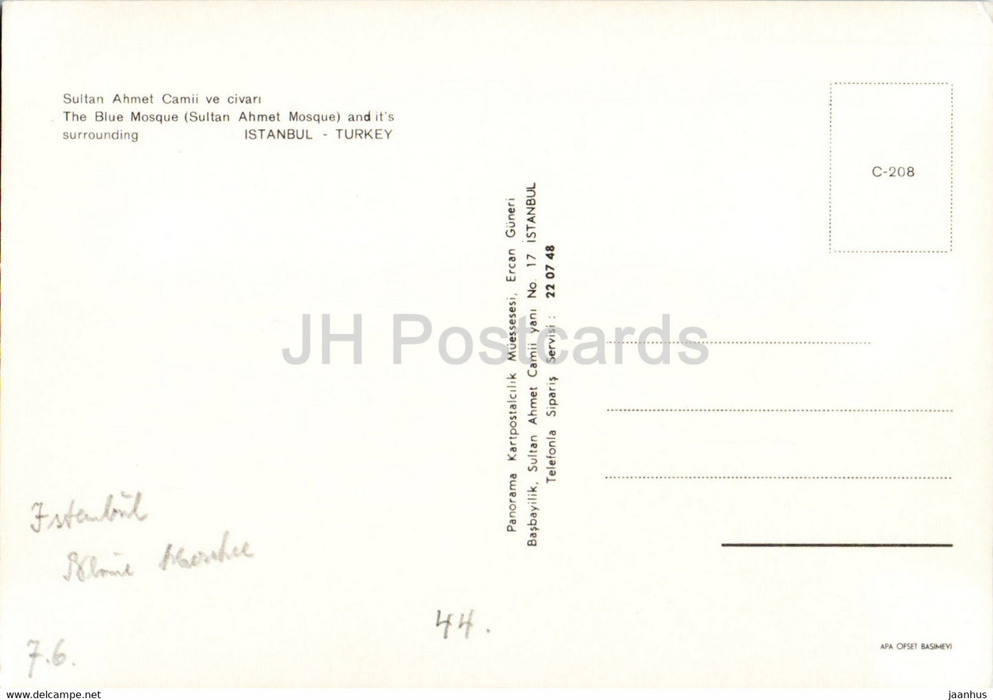 Istanbul - The Blue Mosque Sultan Ahmet Mosque and its surrounding- Turkey - used