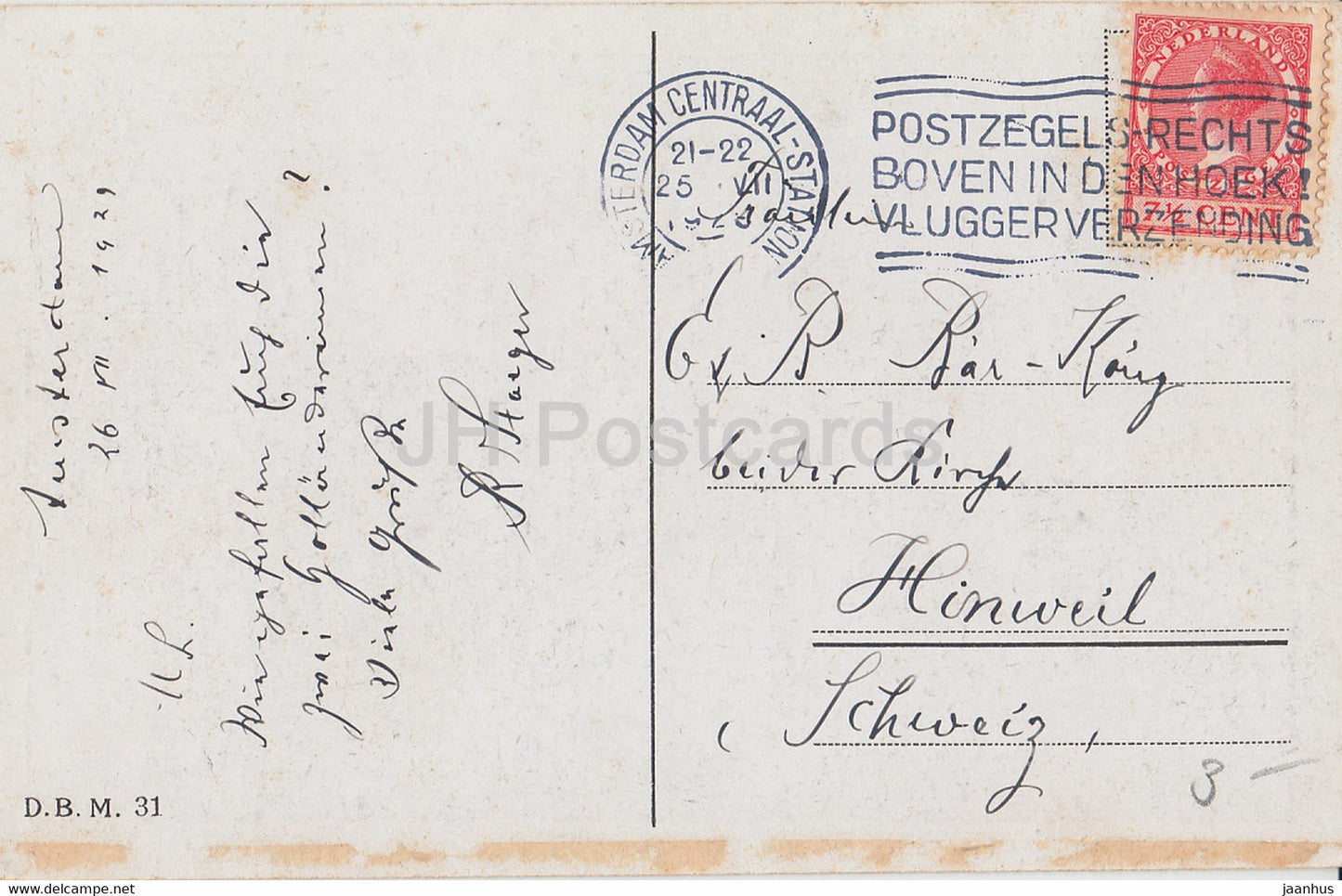 Volendammer meisjes - Folk Costumes - D B M 31 - old postcard - 1929 - Netherlands - used