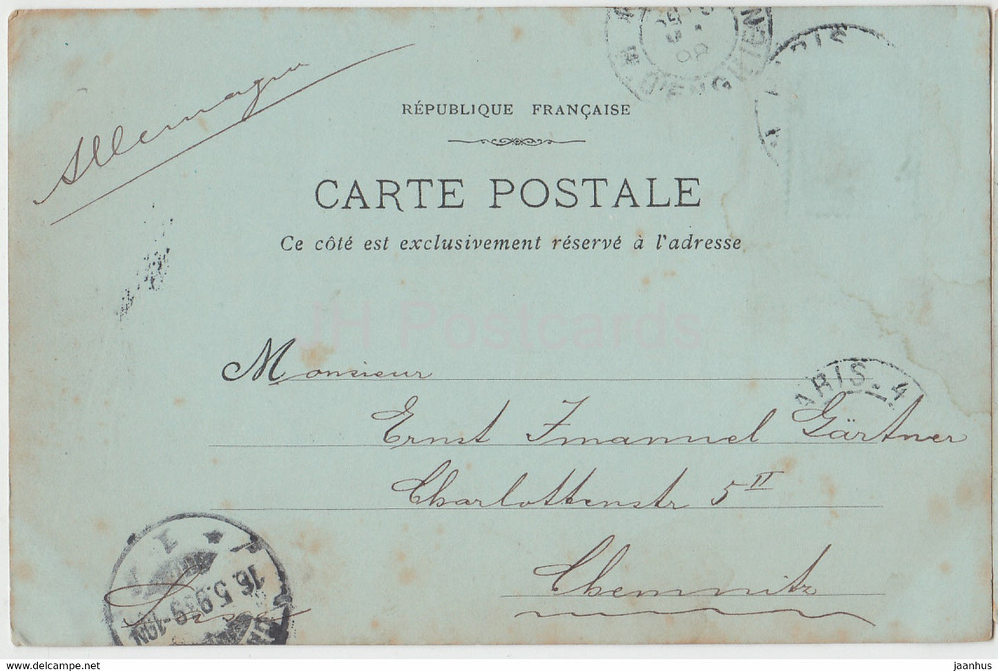 Paris - Notre Dame - Vue des Quais - old postcard - 1898 - France - used