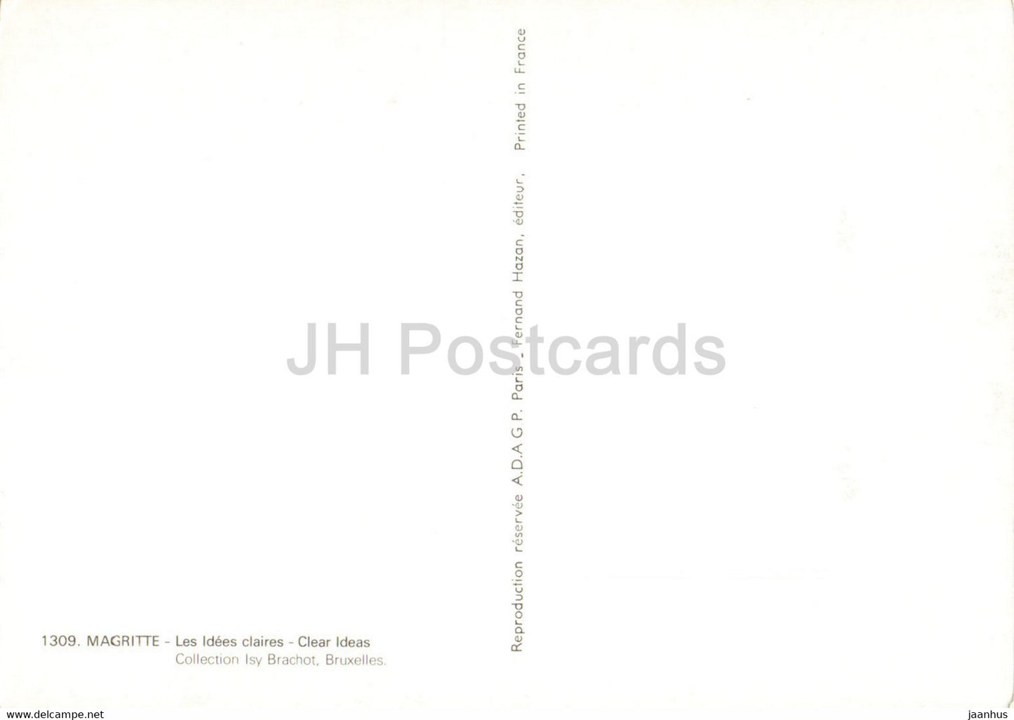 peinture de René Magritte - Les Idées claires - Clear Ideas - Art belge - France - inutilisé