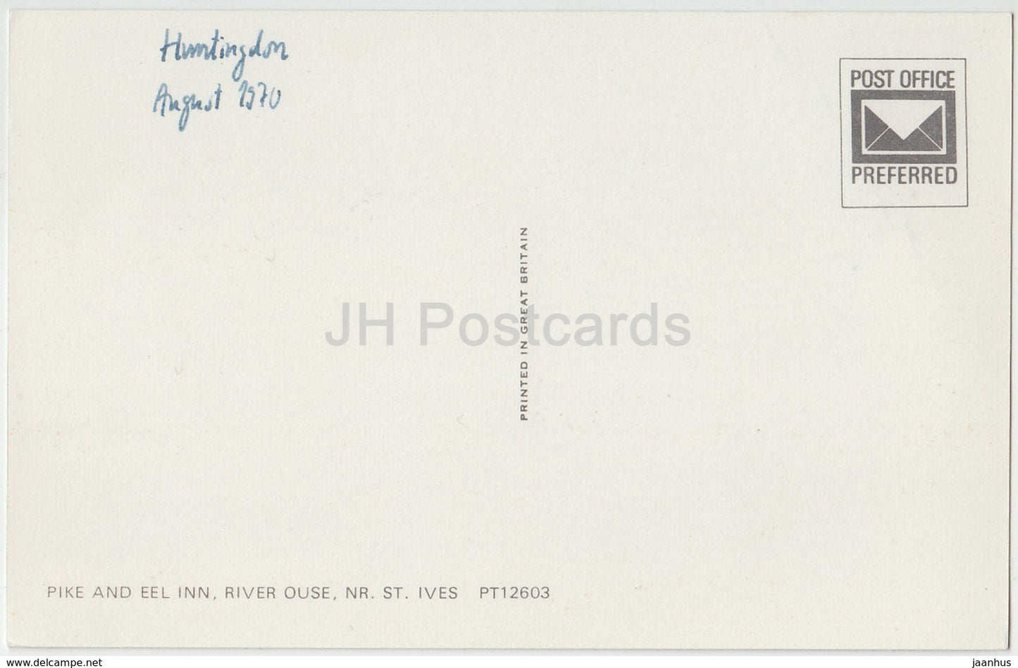 St. Ives - Pike and Eel Inn - River Ouse - sailing boat - PT12603 - 1970 - United Kingdom - England - used