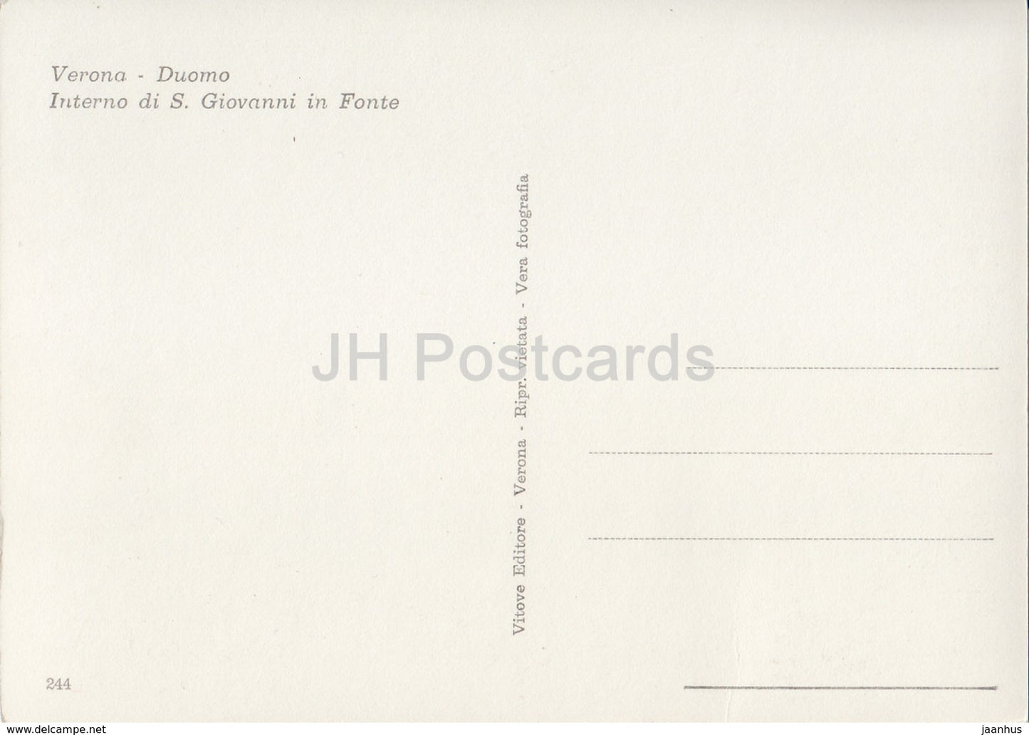 Verona - Duomo - cathedral - 244 - Italy - old postcard - unused