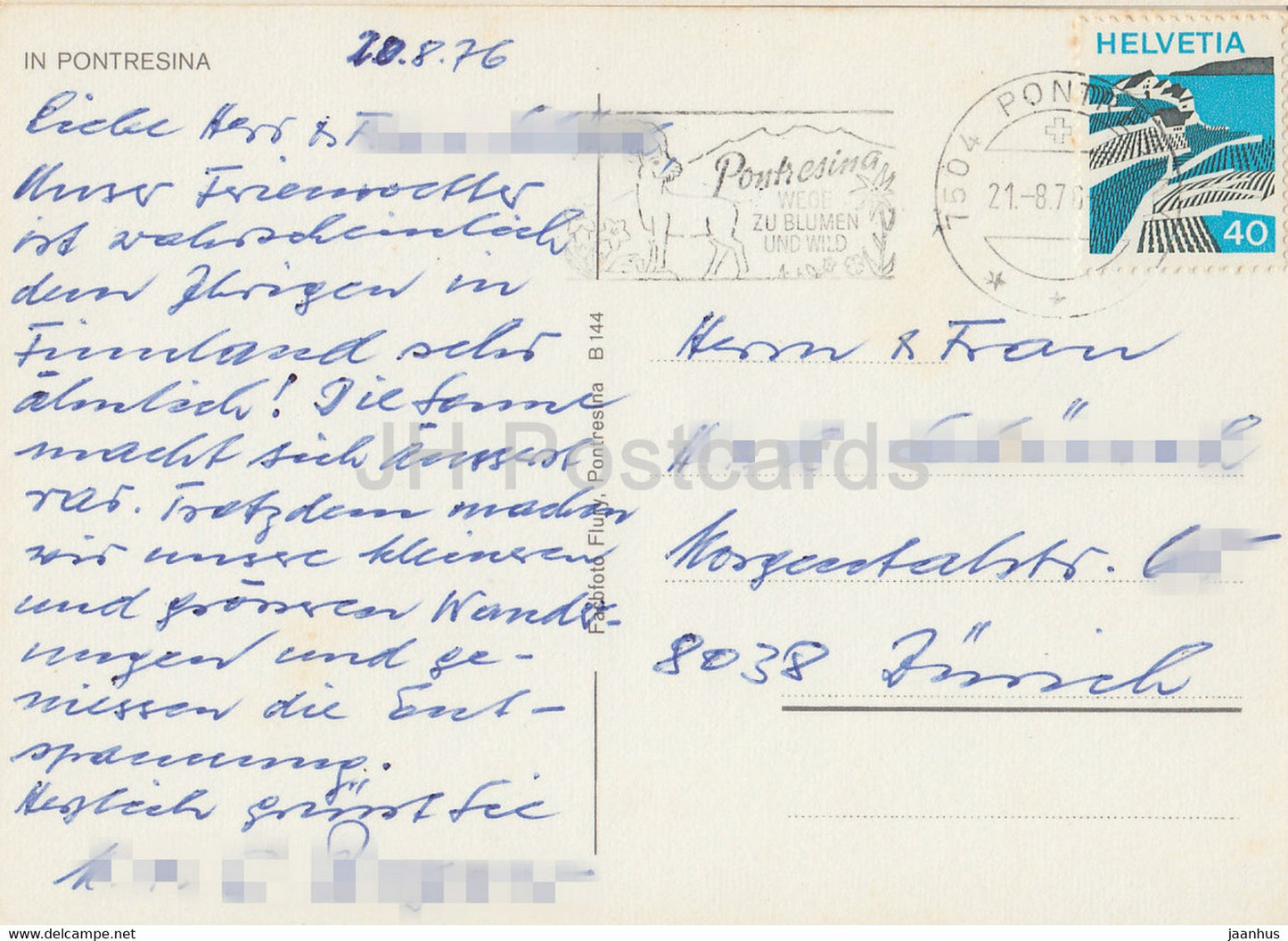 A Pontresina - rue - 1976 - Suisse - occasion