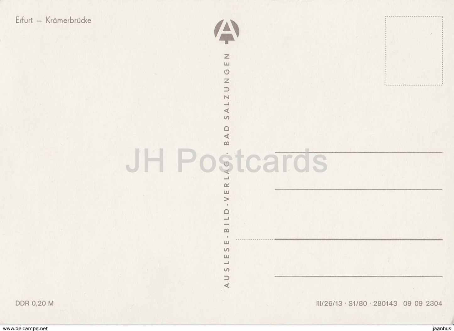 Erfurt - Kramerbrucke - pont - Allemagne DDR - inutilisé