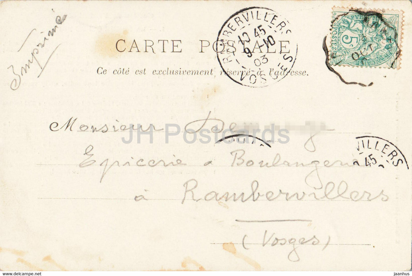 Contes de Fraimbois - La Femme Qui se Noie - 1 - old postcard - 1903 - France - used