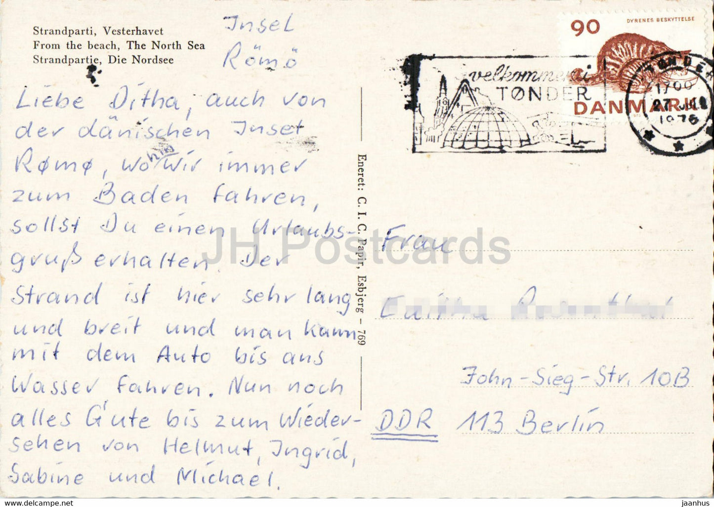 From the Beach – The North Sea – Auto – 1976 – Dänemark – gebraucht