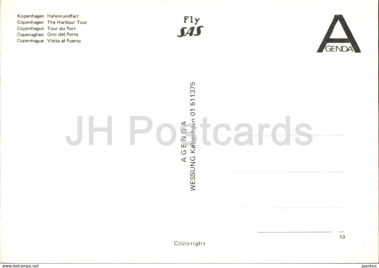 Copenhague - Kobenhavn - The Harbour Tour - bateau - 13 - Danemark - inutilisé