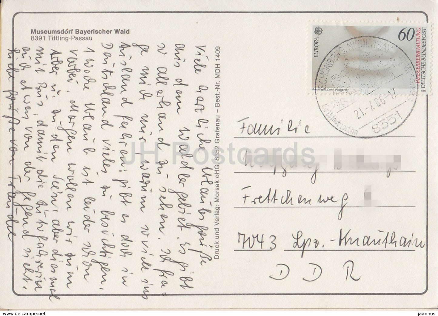 Museumsdorf Bayerischer Wald - Tittling Passau - 1986 - Germany - used