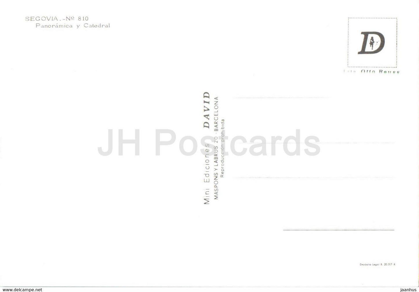 Ségovie - Panoramica y Catedral - cathédrale - 810 - Espagne - inutilisé
