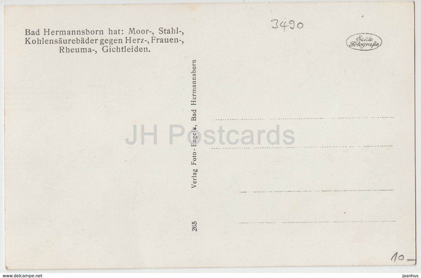 Bad Hermannsborn - Moor Stahl und Kohlensaeurebaeder Brunnenstuebchen Bad - Allemagne - inutilisé