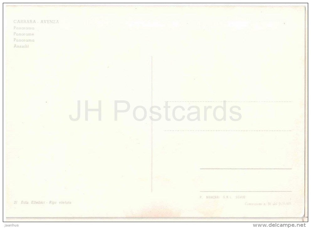 panorama - Carrara Avenza - Carrara - Toscana - 21 - Italia - Italy - unused - JH Postcards