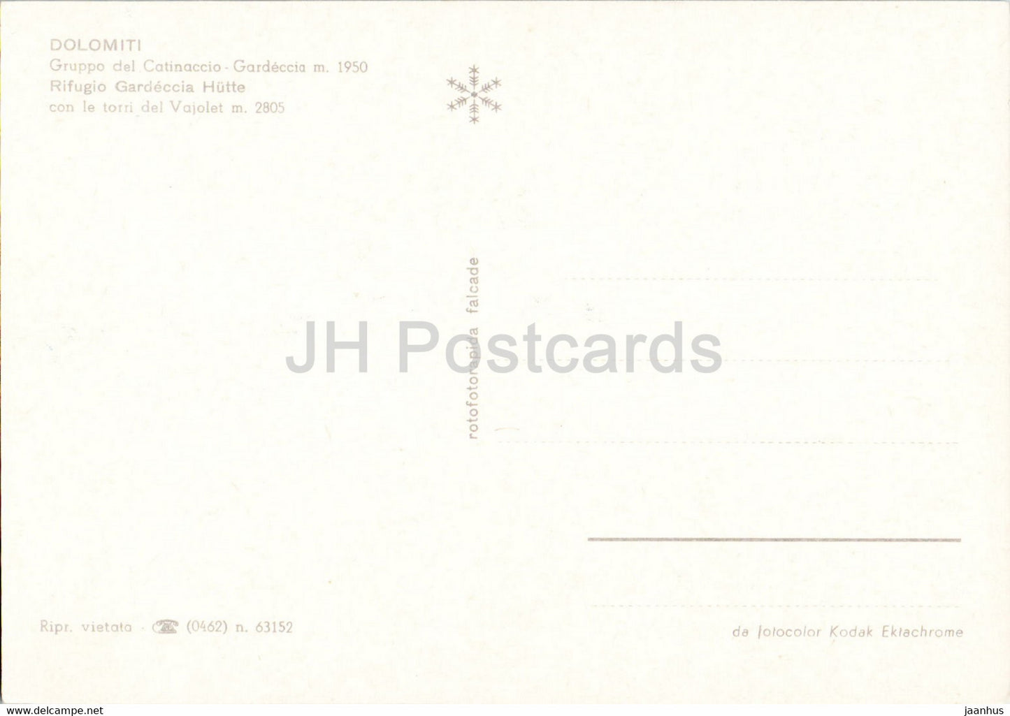 Gruppo del Catinaccio - Gardeccia - Rifugio Gardeccia Hutte - Torri del Vajolet - Italie - inutilisé