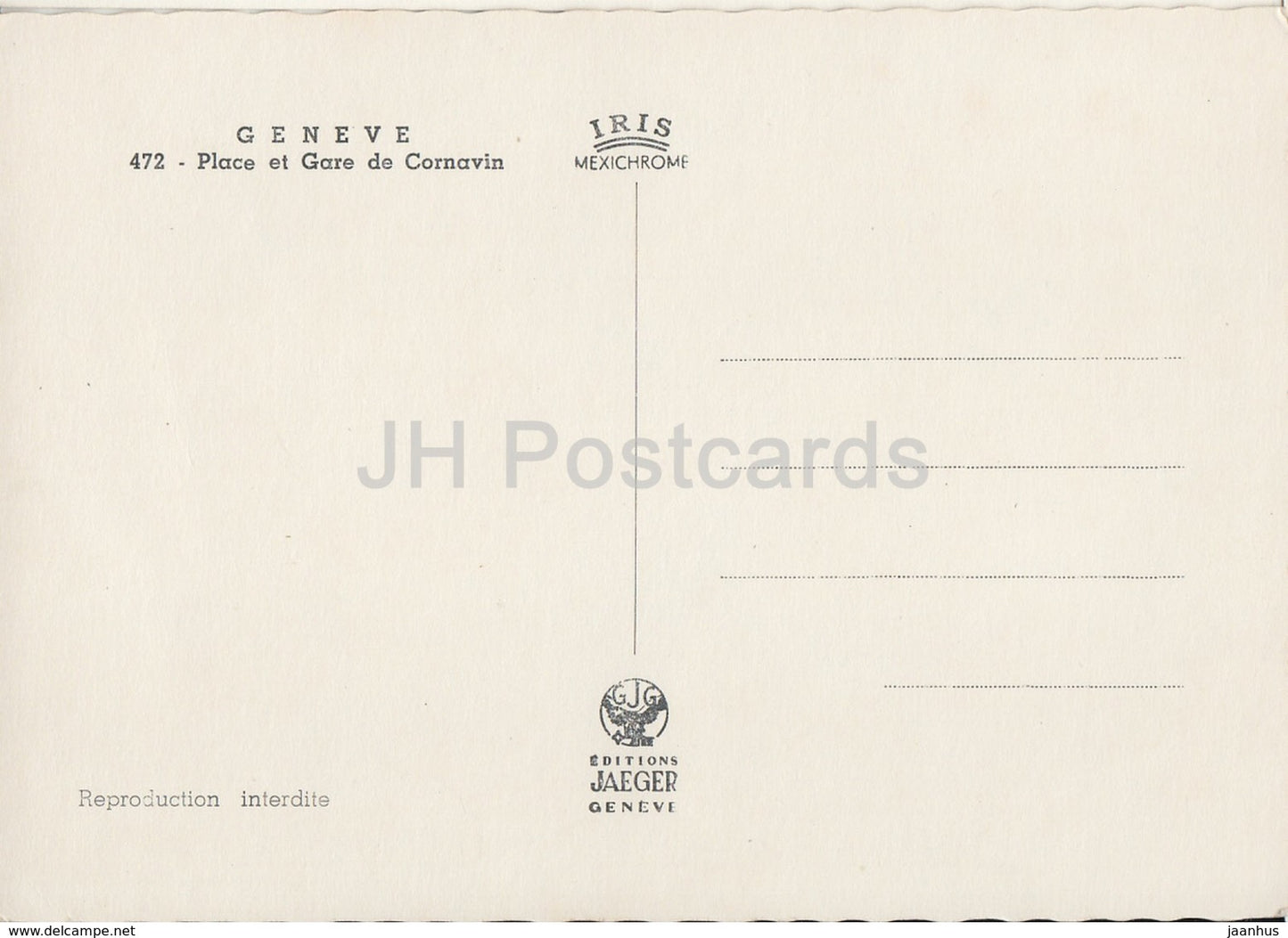 Geneve - Geneva - Place et Gare de Cornavin - bus - cars - 472 - Switzerland - unused