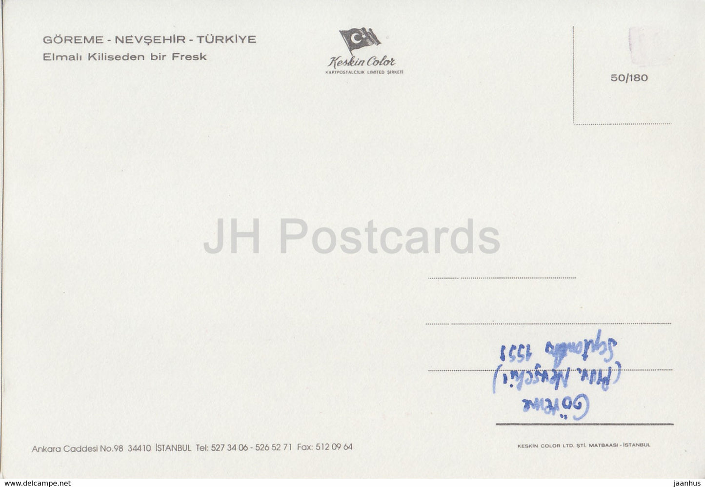 Goreme - Nevsehir - A Fresco from the Elmali Church - ancient art - 1990s - Turkey - used