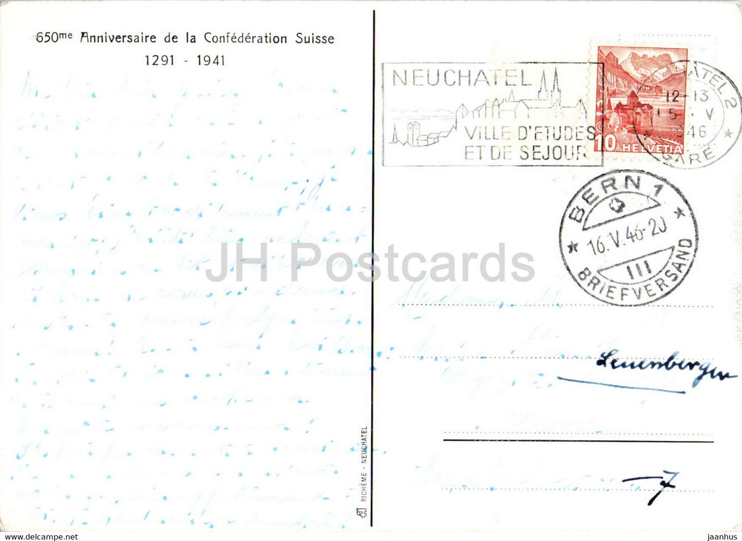 Le Ranft - L' Ermitage de Nicolas de Flue - 1946 - carte postale ancienne - Suisse - occasion