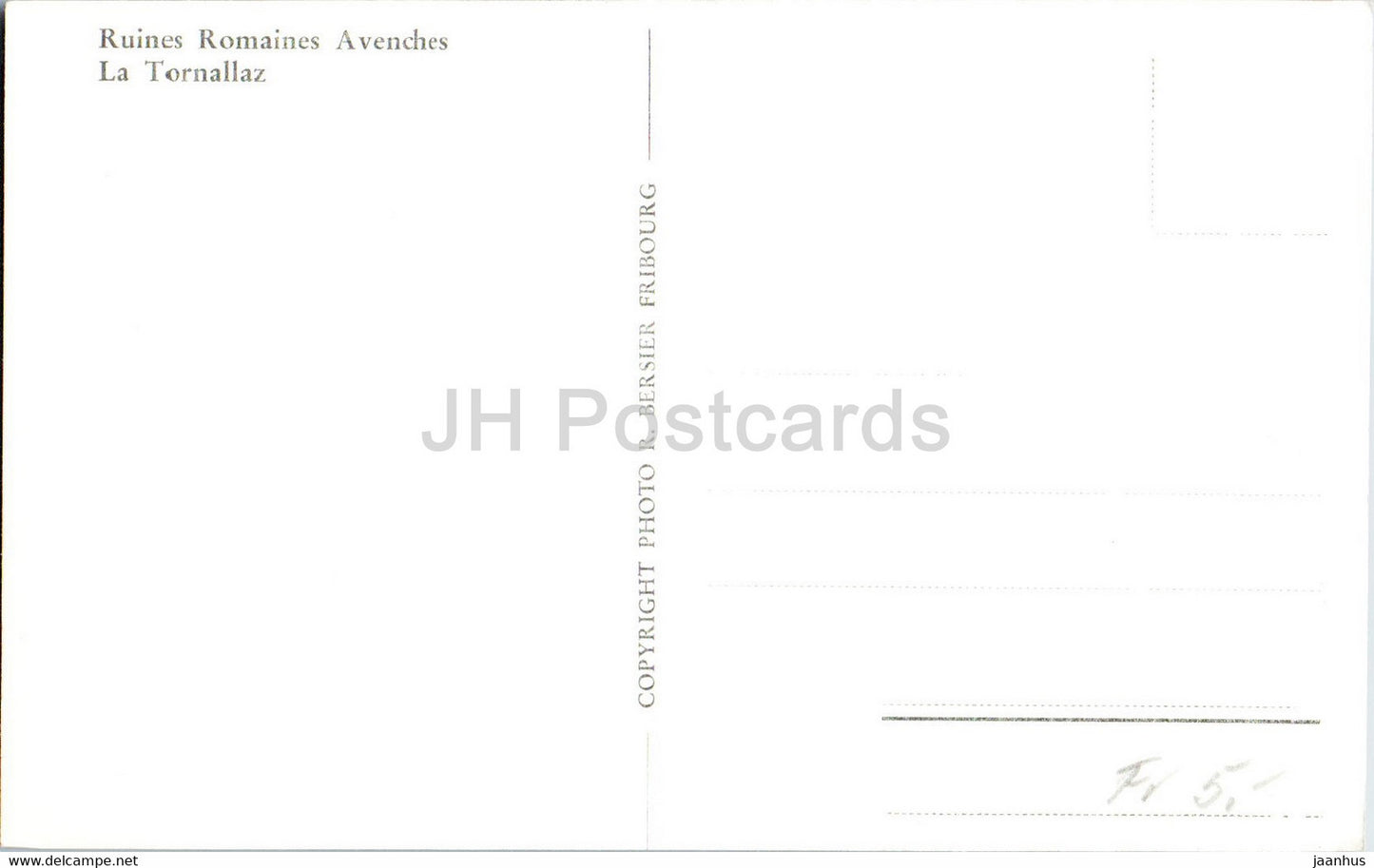 Ruines Romaines Avenches - La Tornallaz - ruines - 1 - monde antique - carte postale ancienne - Suisse - inutilisé