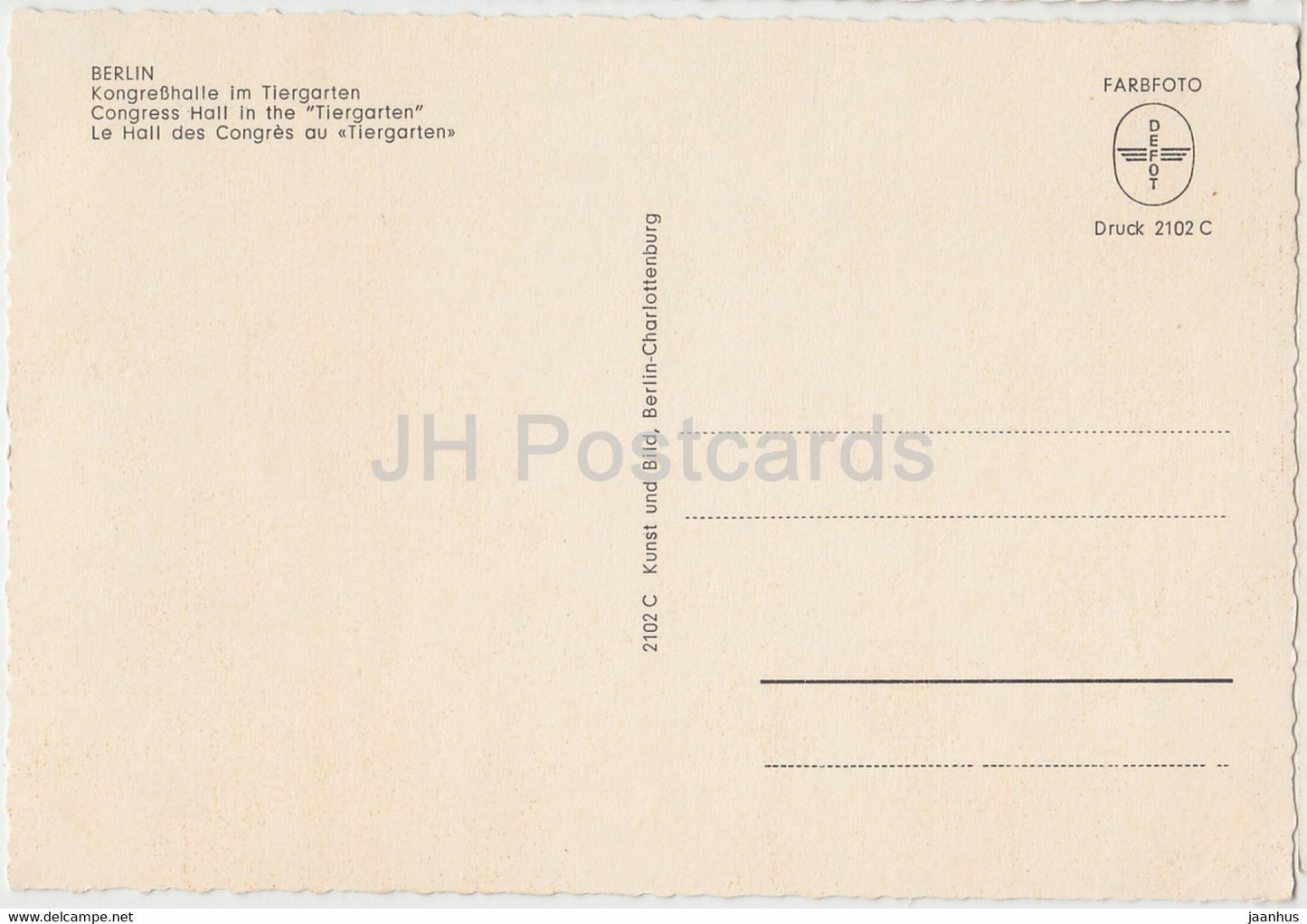 Berlin - Kongresshalle im Tiergarten - Congress Hall in the Tiergarten - Germany - unused